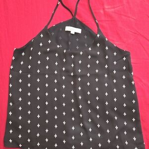 LOFT Cami/ Tank Top Black & White  Patterned Size Small